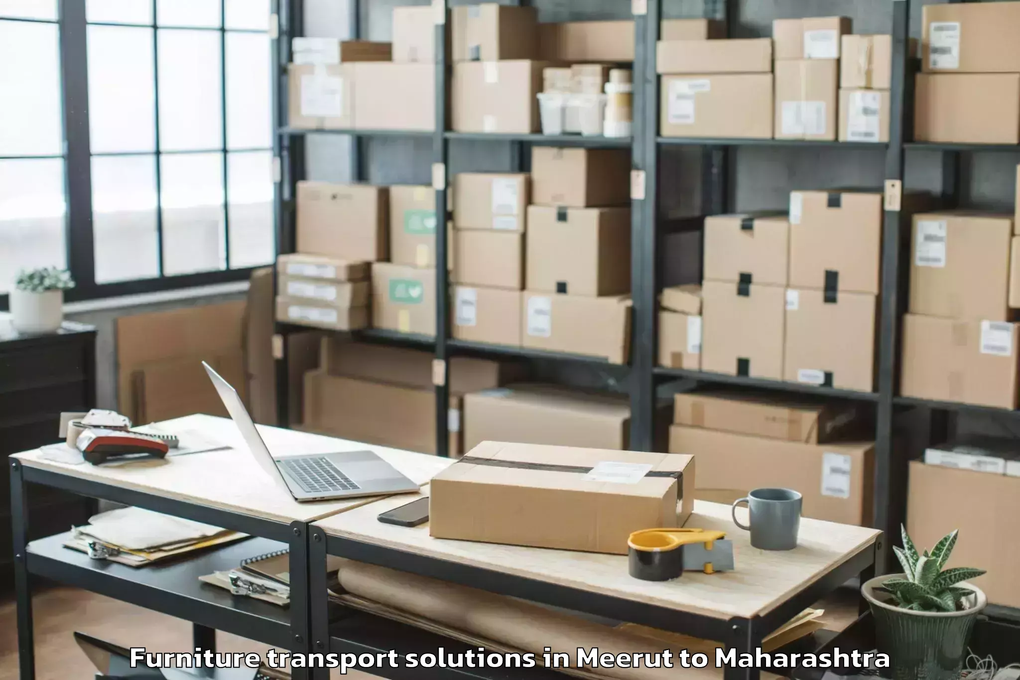 Book Meerut to Mauda Furniture Transport Solutions Online